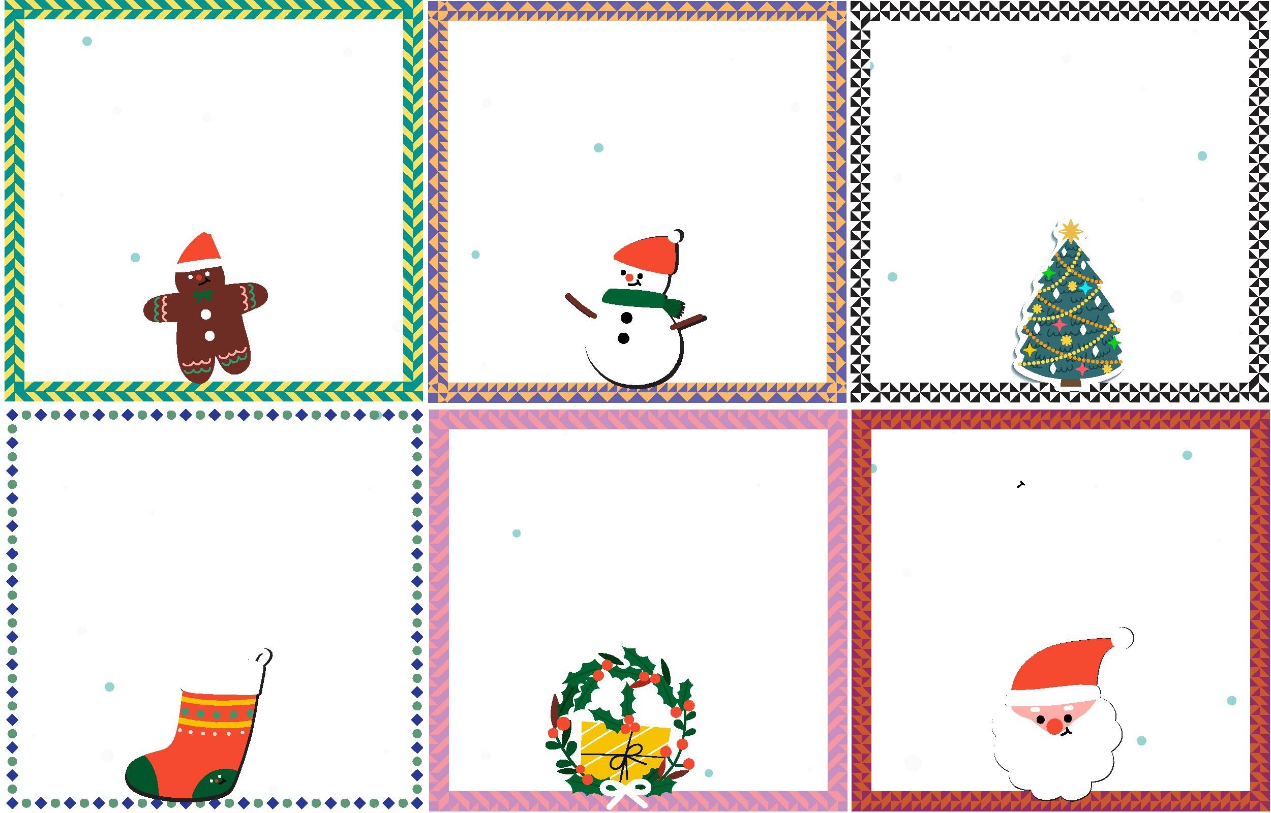 Free Printable Holiday Nametag Templates