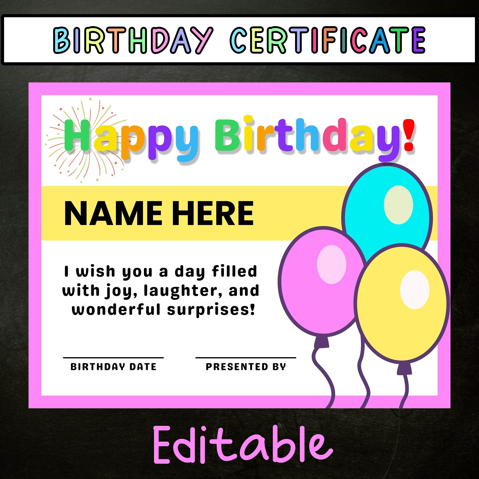 Free Printable Birthday Certificate Templates Free Printable Birthday Certificate Templates