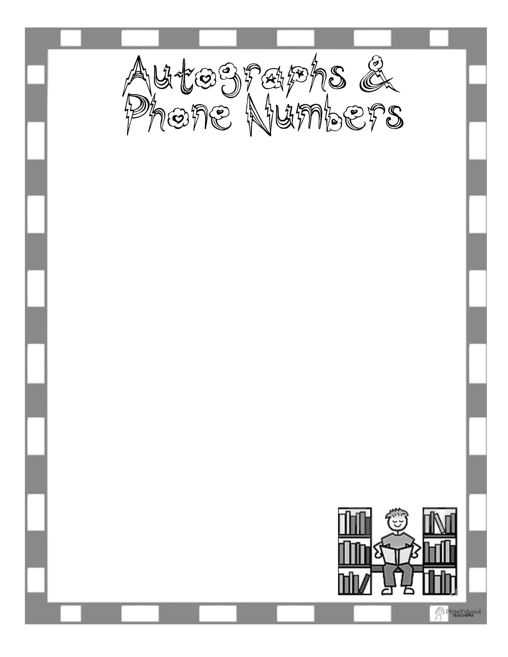 Free Printable Yearbook Templates