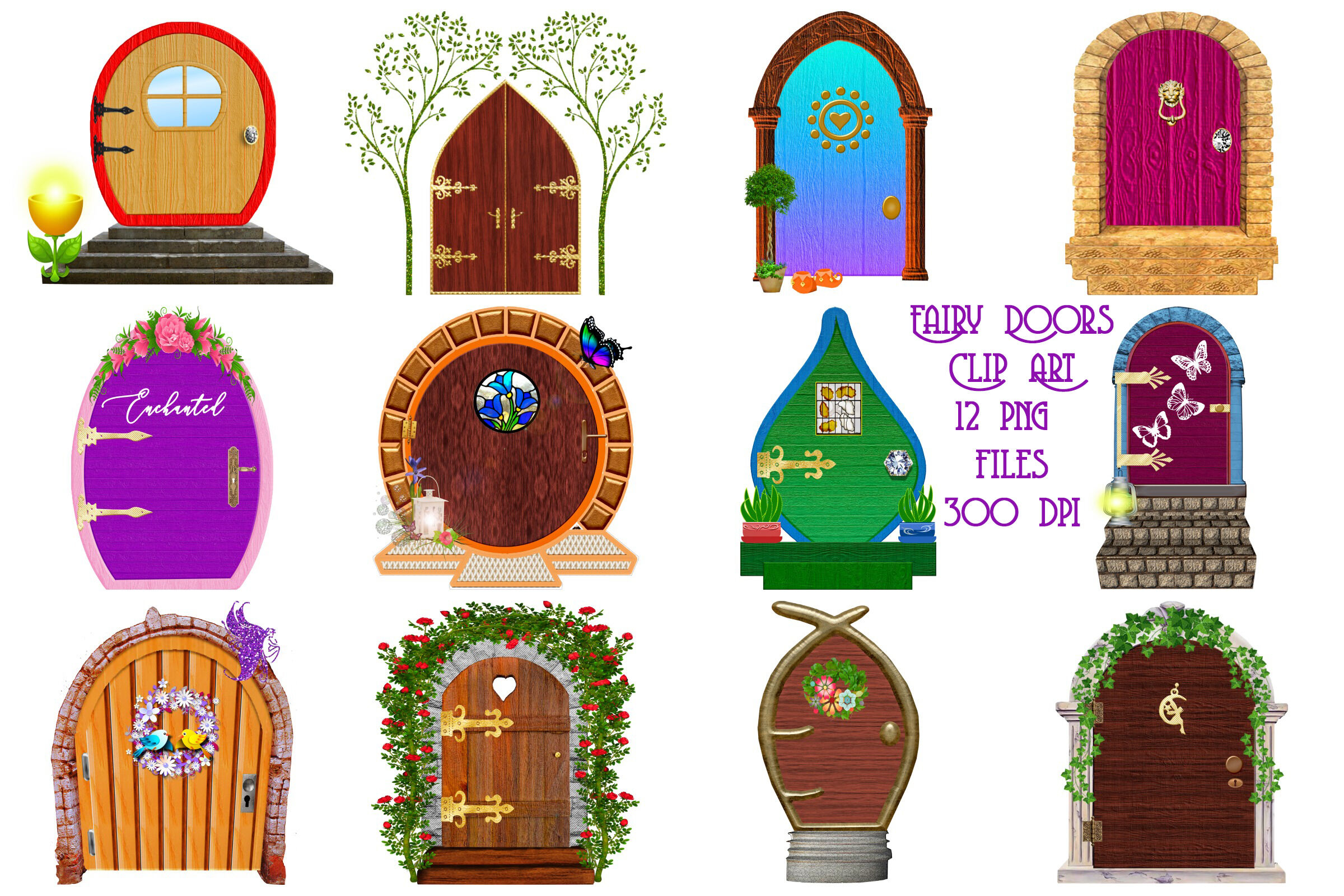 Fairy Doors Clip Art By Me And Ameli TheHungryJPEG