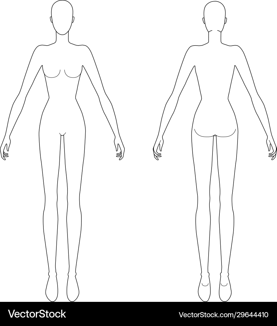 Fashion Female Figure Template Royalty Free Vector Image