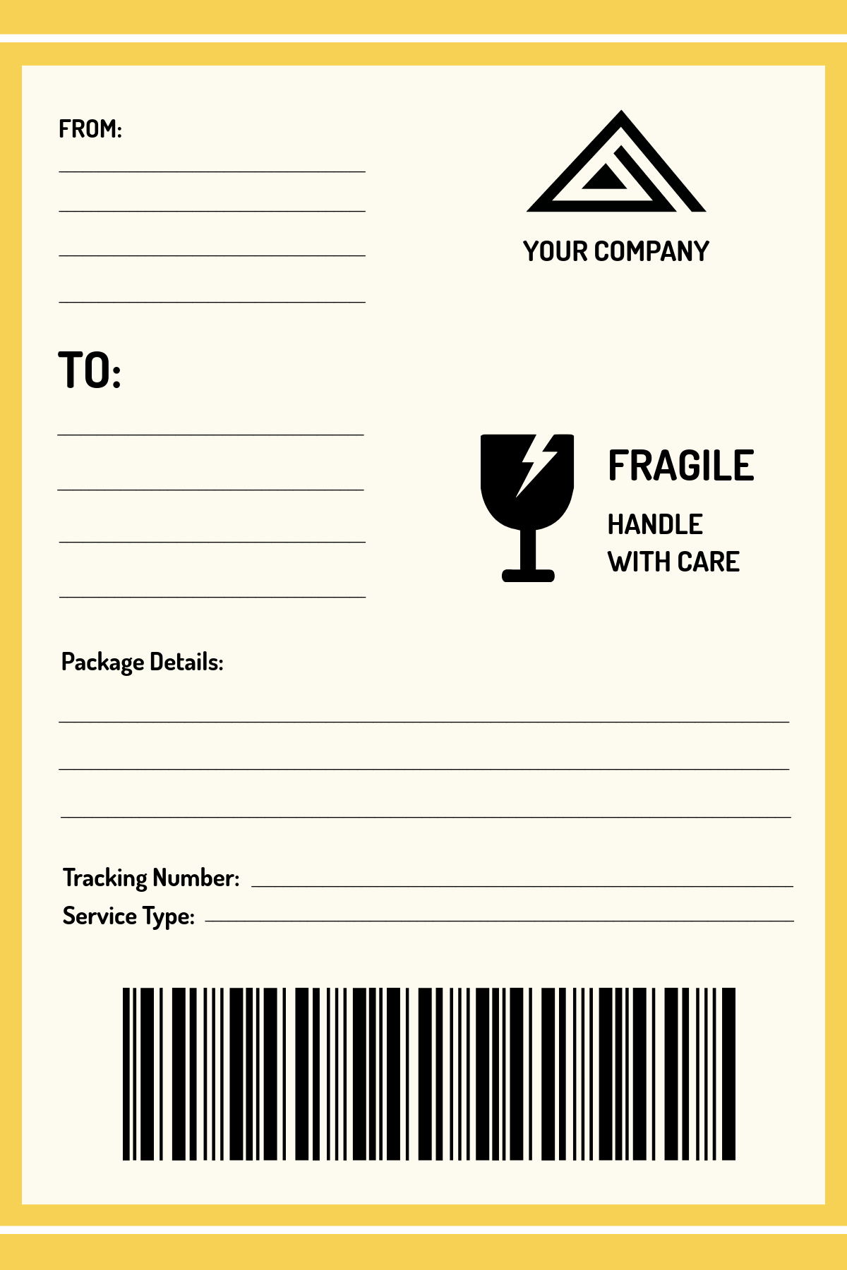 Free 4x6 Shipping Label Template To Edit Online