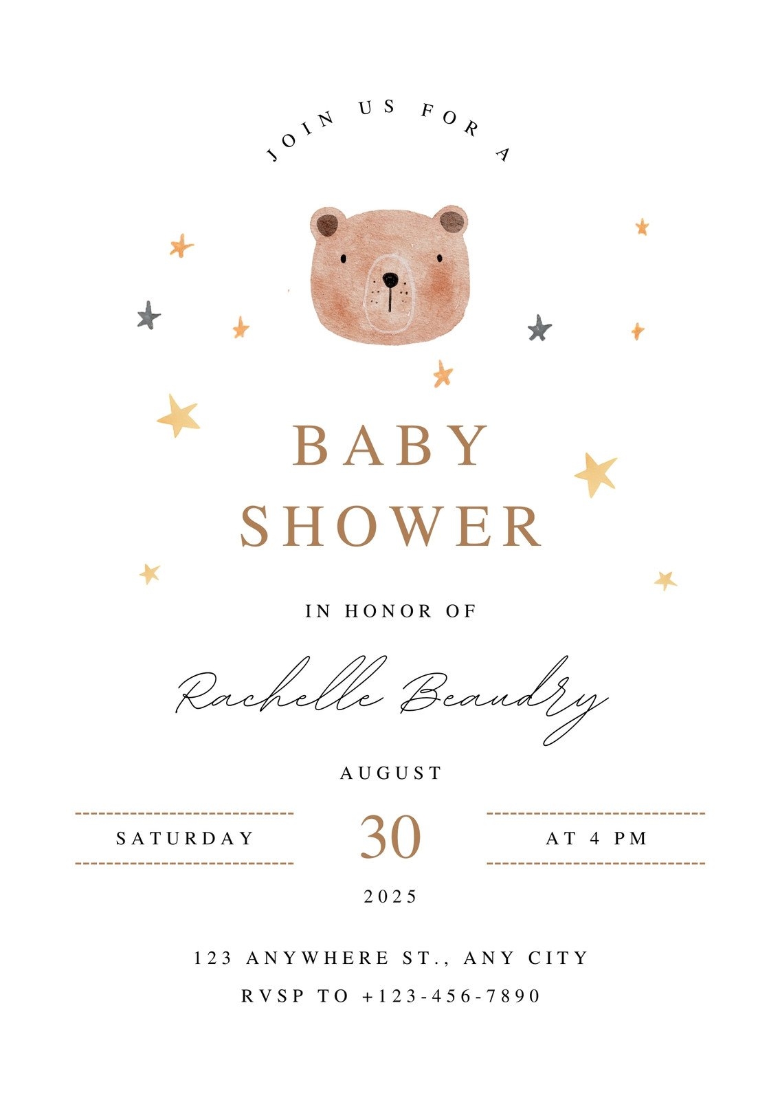 Free And Customizable Baby Shower Templates