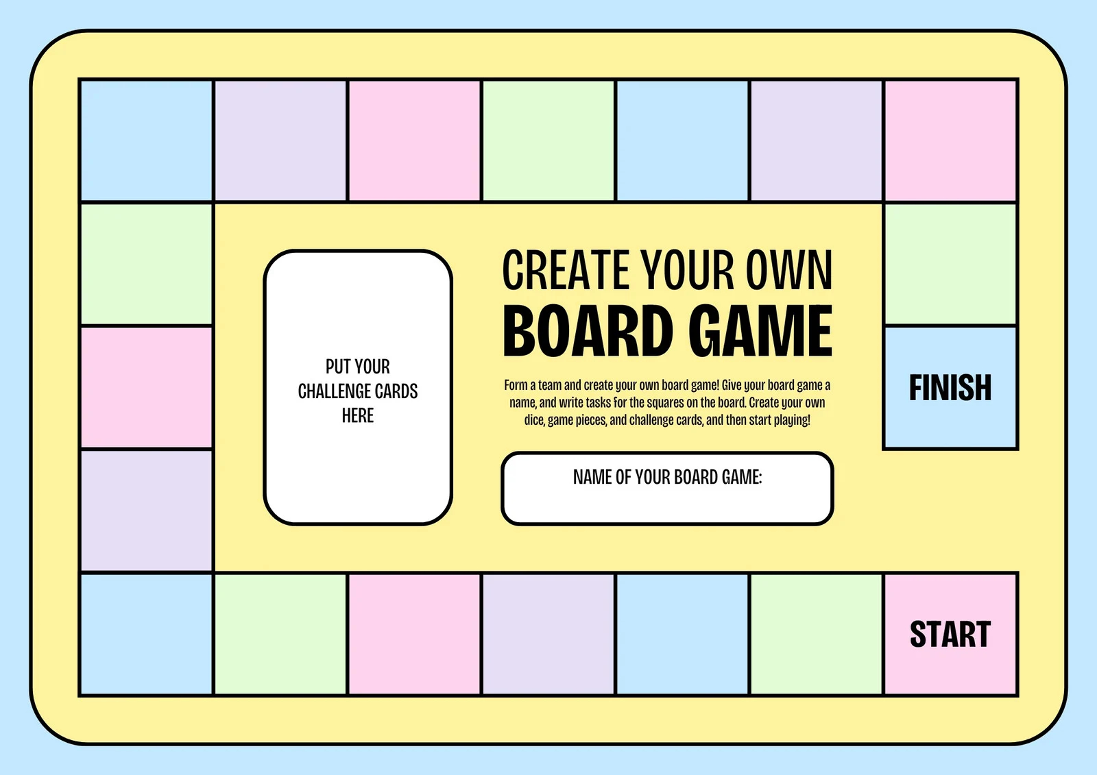 Free Printable Game Board Templates