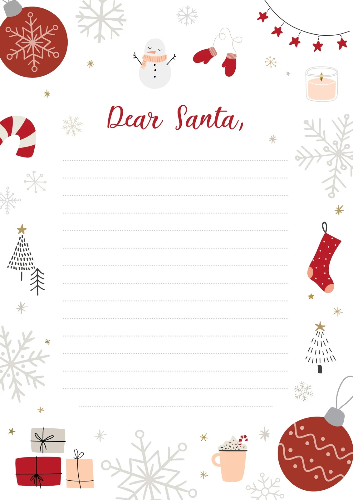 Free And Customizable Christmas Letter Templates Canva