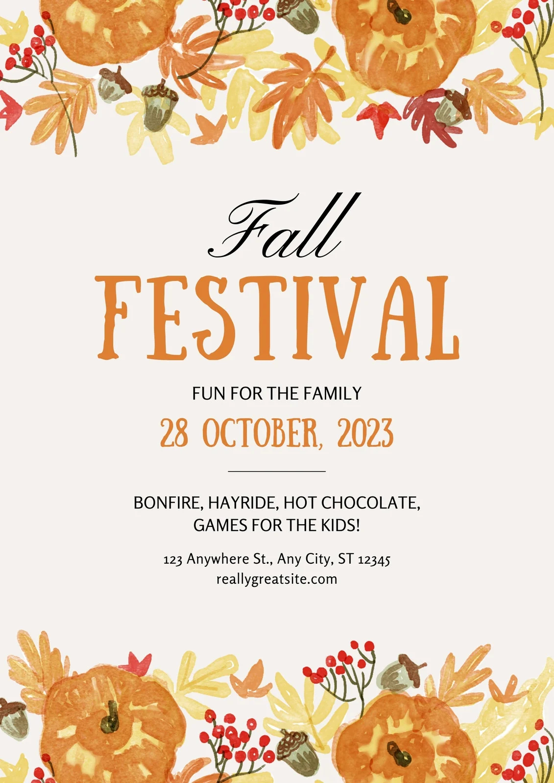 Free And Customizable Fall Templates