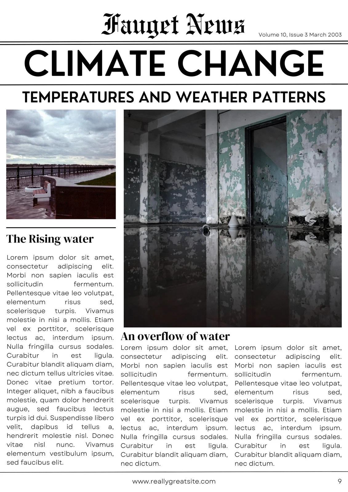 Free And Customizable Newspaper Templates