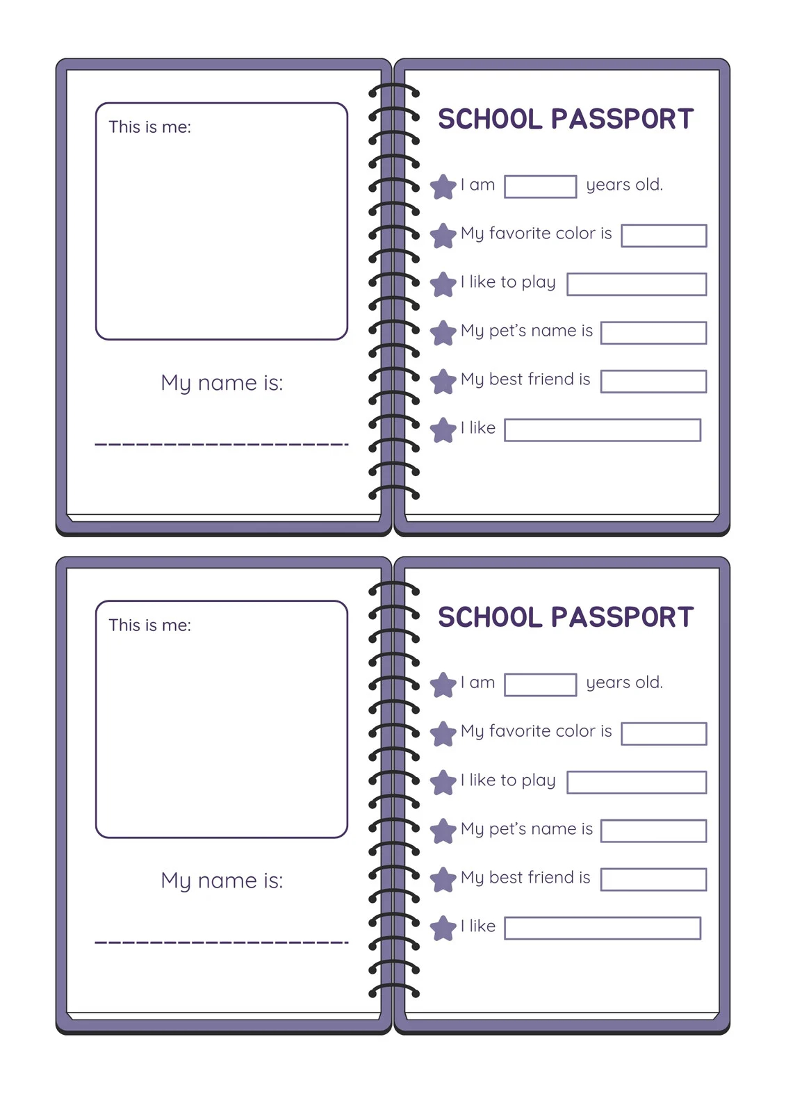 Free Printable Kids Passport Templates Free Printable Kids Passport Templates