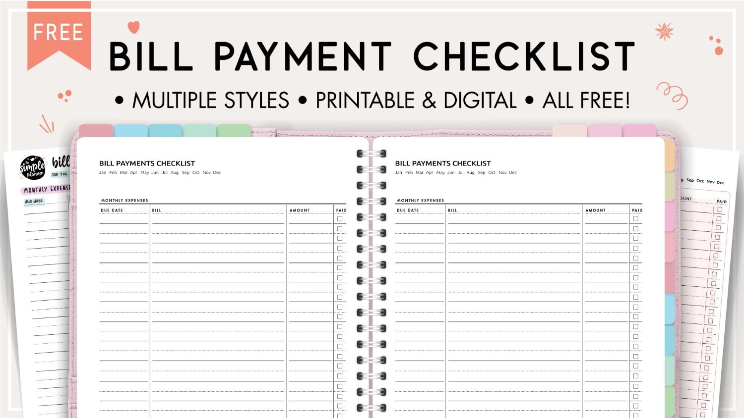 Free Printable Bill Payment Templates