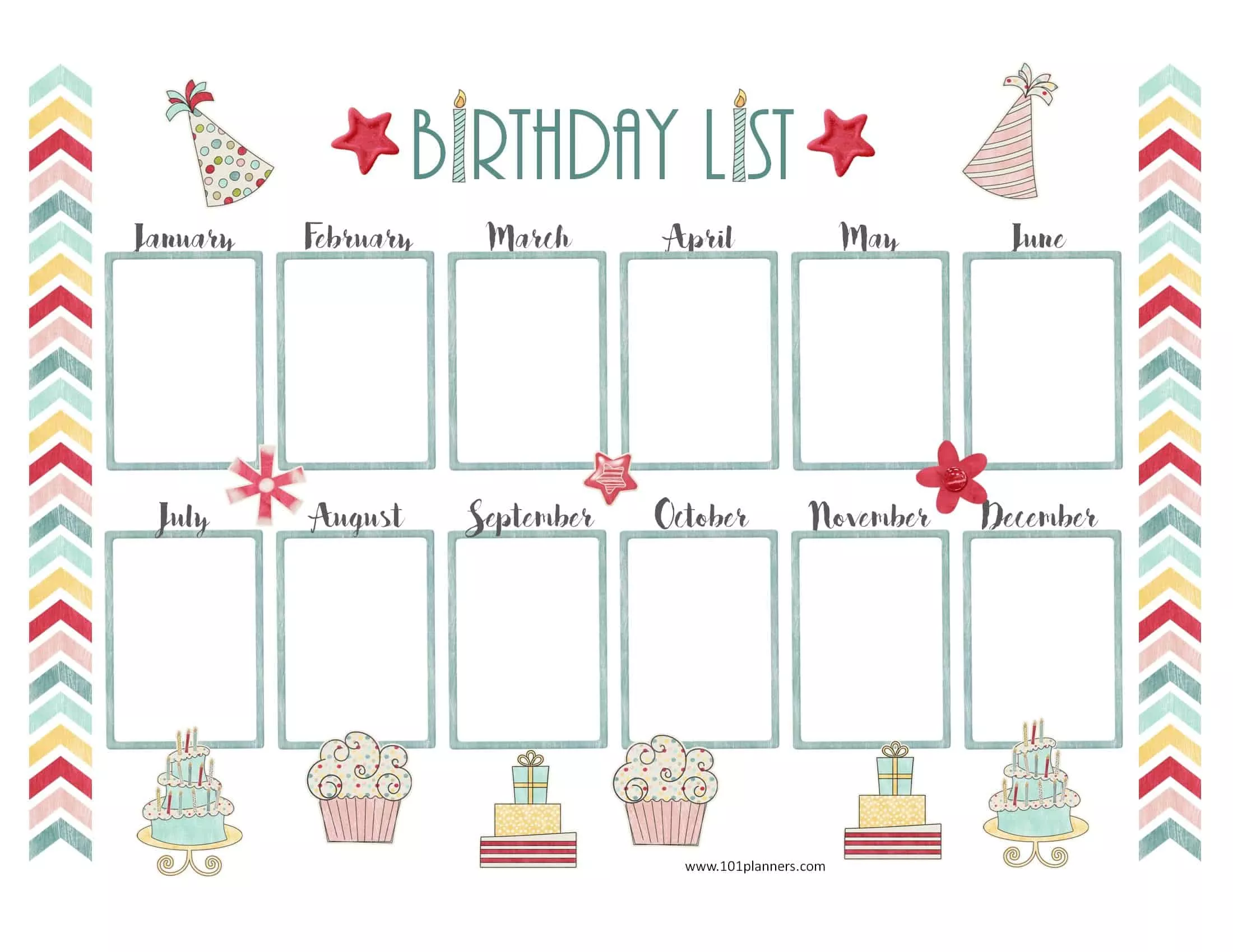 Free Birthday Calendar Template Printable Customizable Free Birthday Calendar Template Printable Customizable
