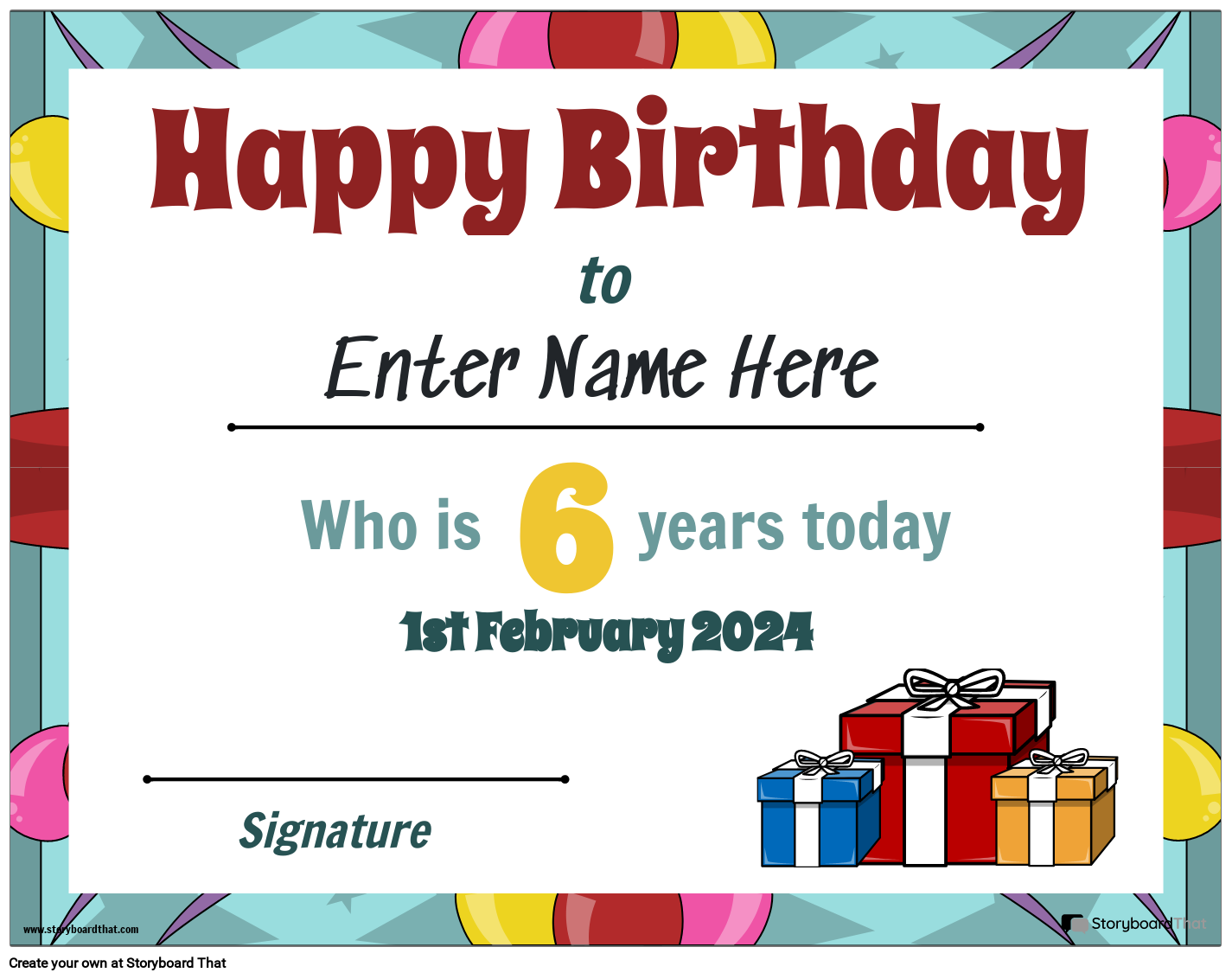 Free Birthday Certificate Templates Storyboard That Free Birthday Certificate Templates Storyboard That