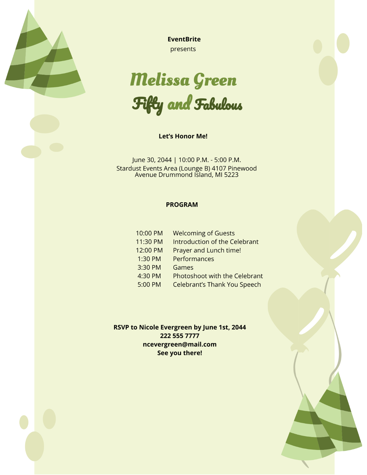 Free Printable Birthday Program Templates Free Printable Birthday Program Templates