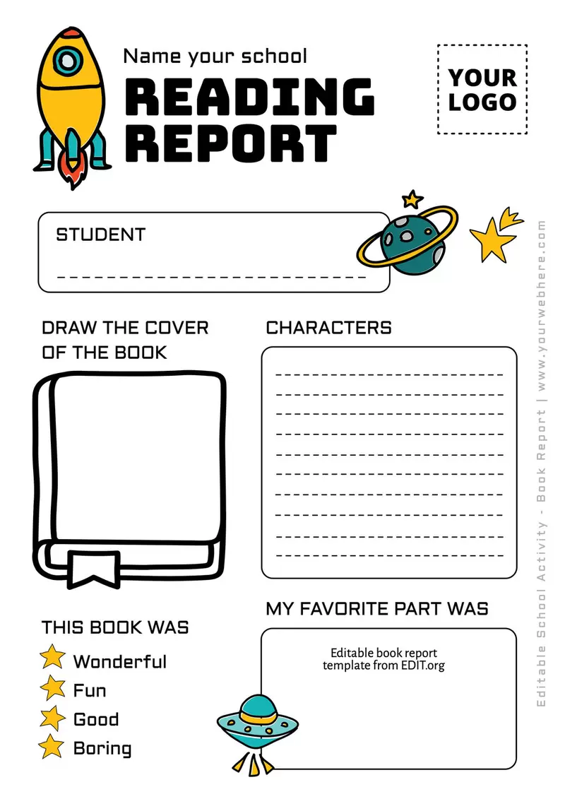 Free Book Report Templates To Customize