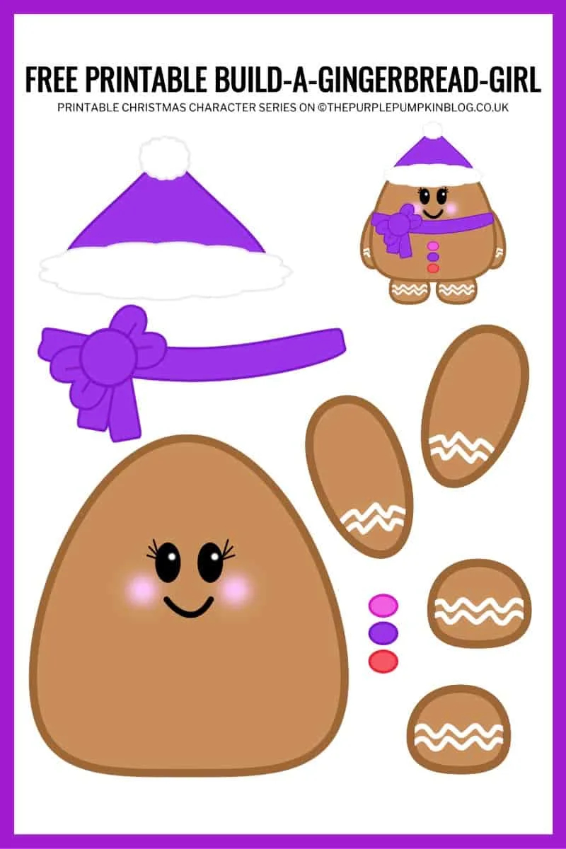Free Build A Gingerbread Girl Printable