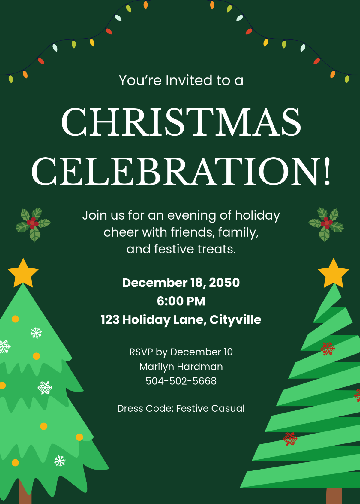 Free Christmas Invitation Templates Editable And Printable