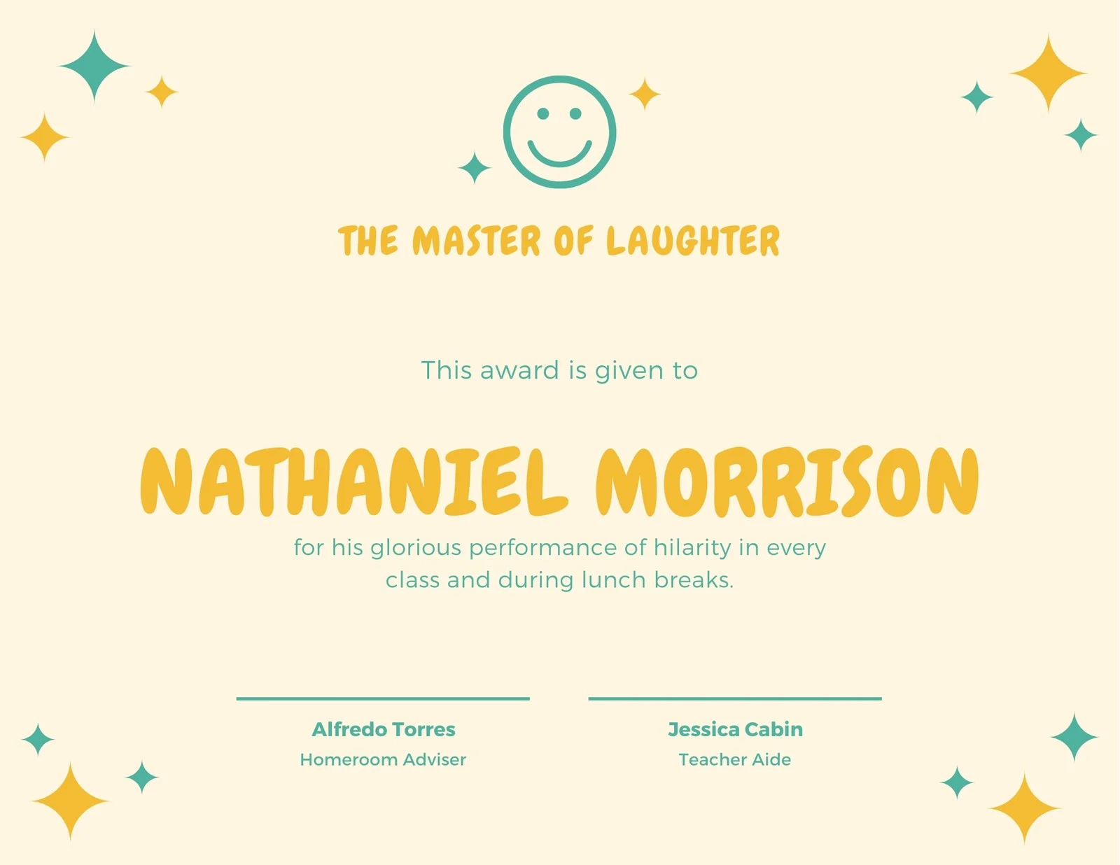 Free Custom Printable Funny Certificate Templates Canva