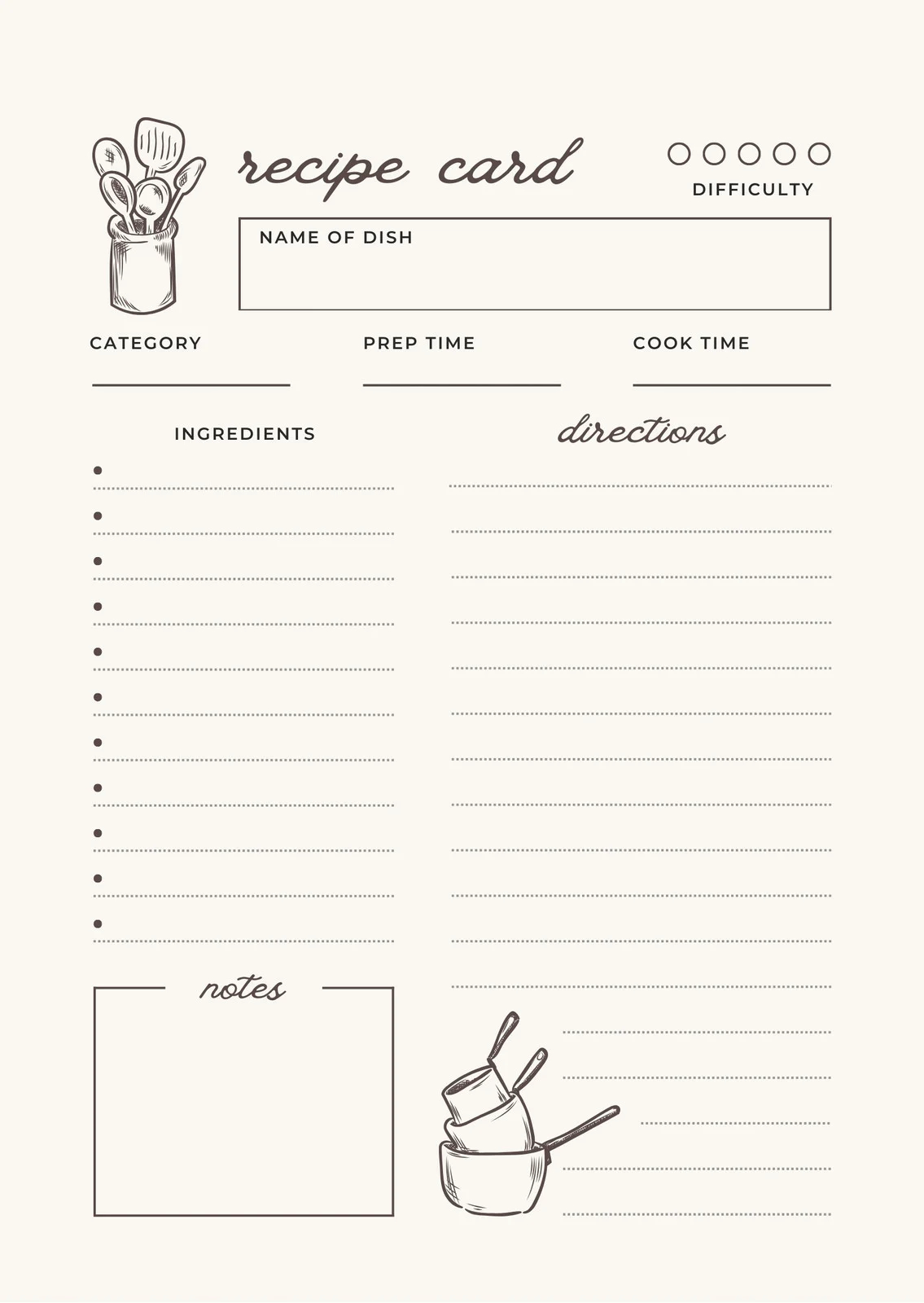 Free Custom Printable Recipe Card Templates Online Canva