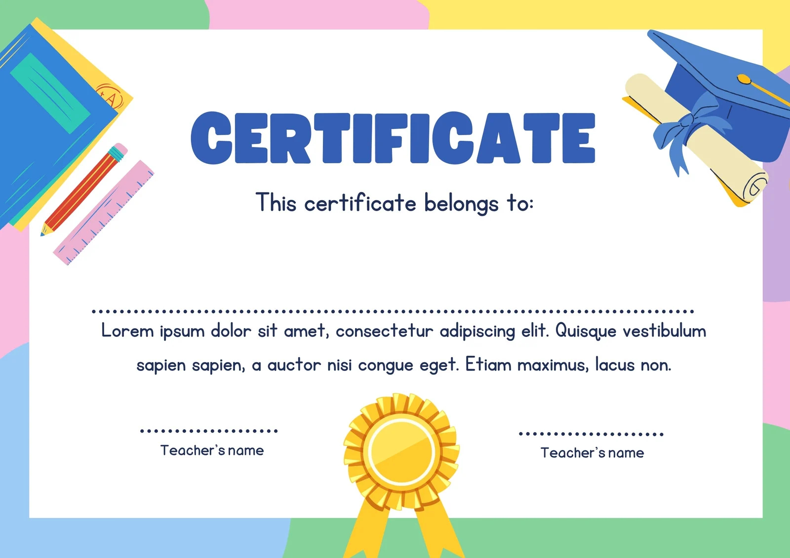 Free Custom Printable School Certificate Templates Canva Free Custom Printable School Certificate Templates Canva