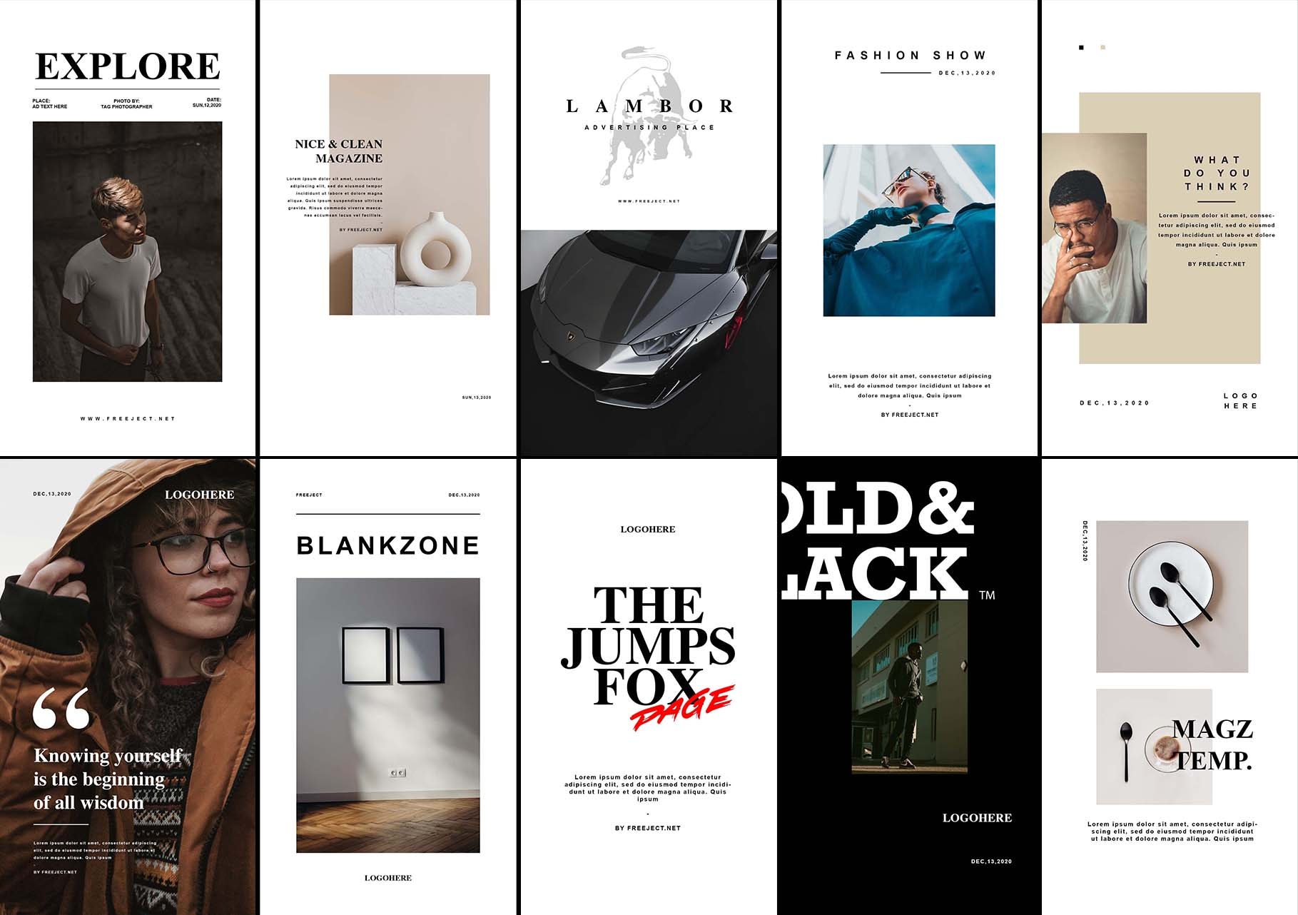 Free Download Magazine Style Instagram Story Template