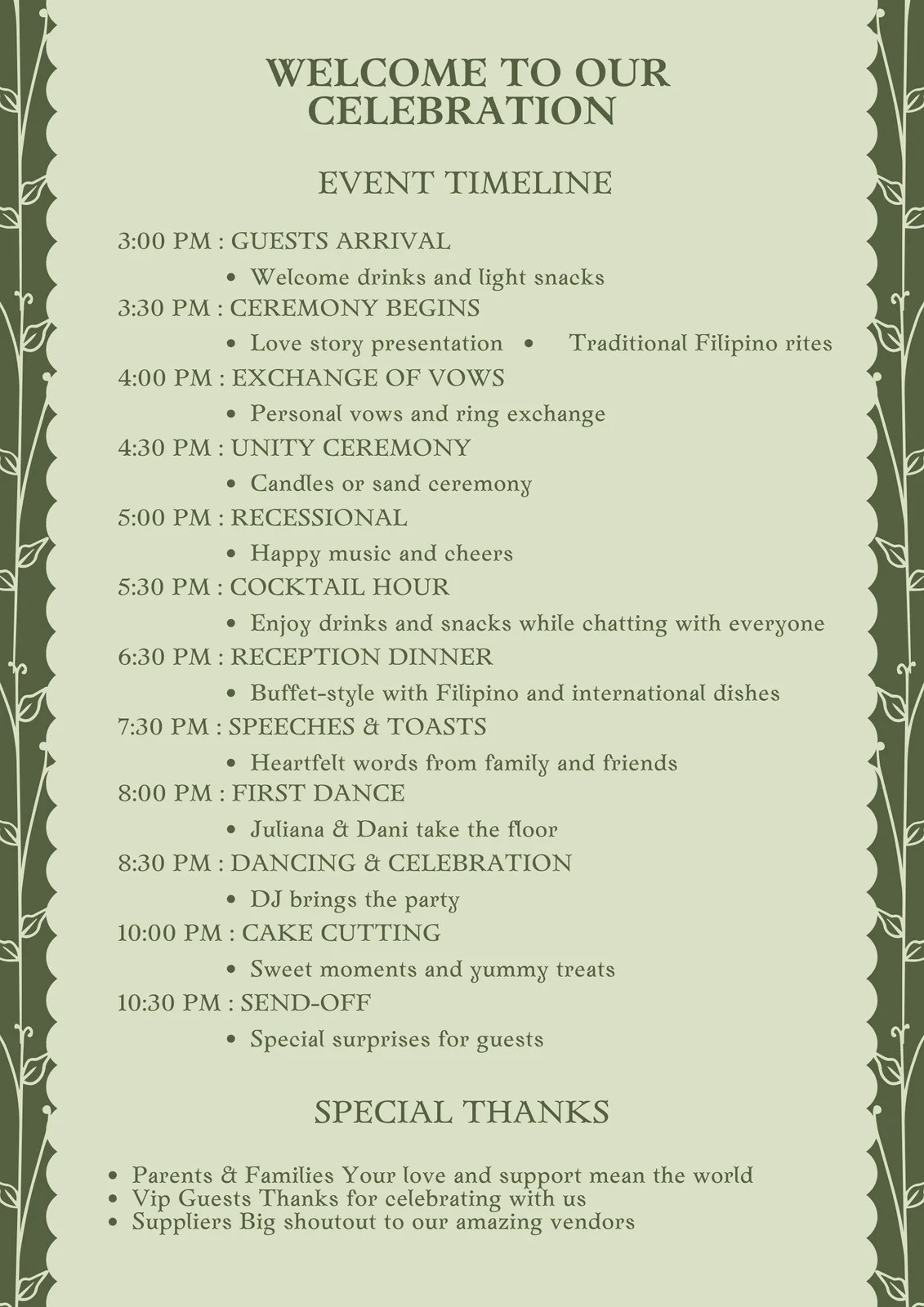 Free Printable Event Program Templates Free Printable Event Program Templates