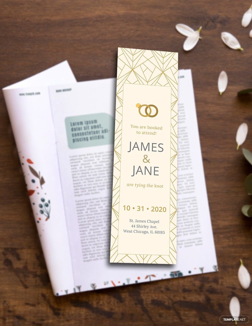 Free Printable Wedding Bookmark Templates