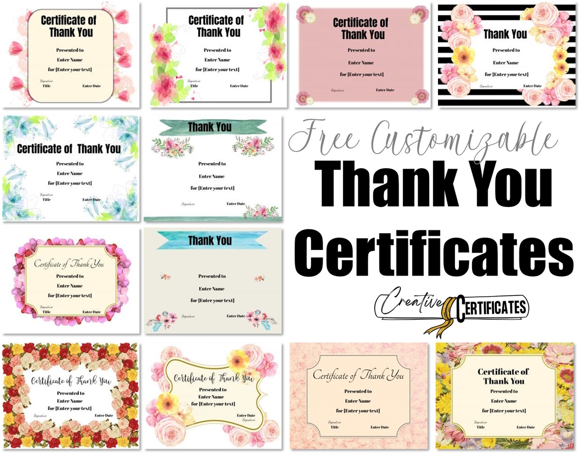 FREE Editable Certificate Of Thank You Edit Online Then Print FREE Editable Certificate Of Thank You Edit Online Then Print