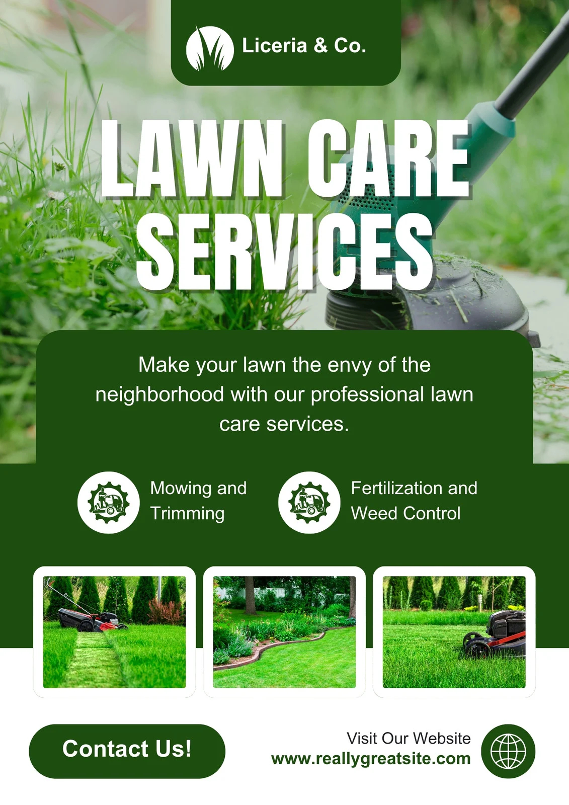 Free Printable Lawncare Card Templates
