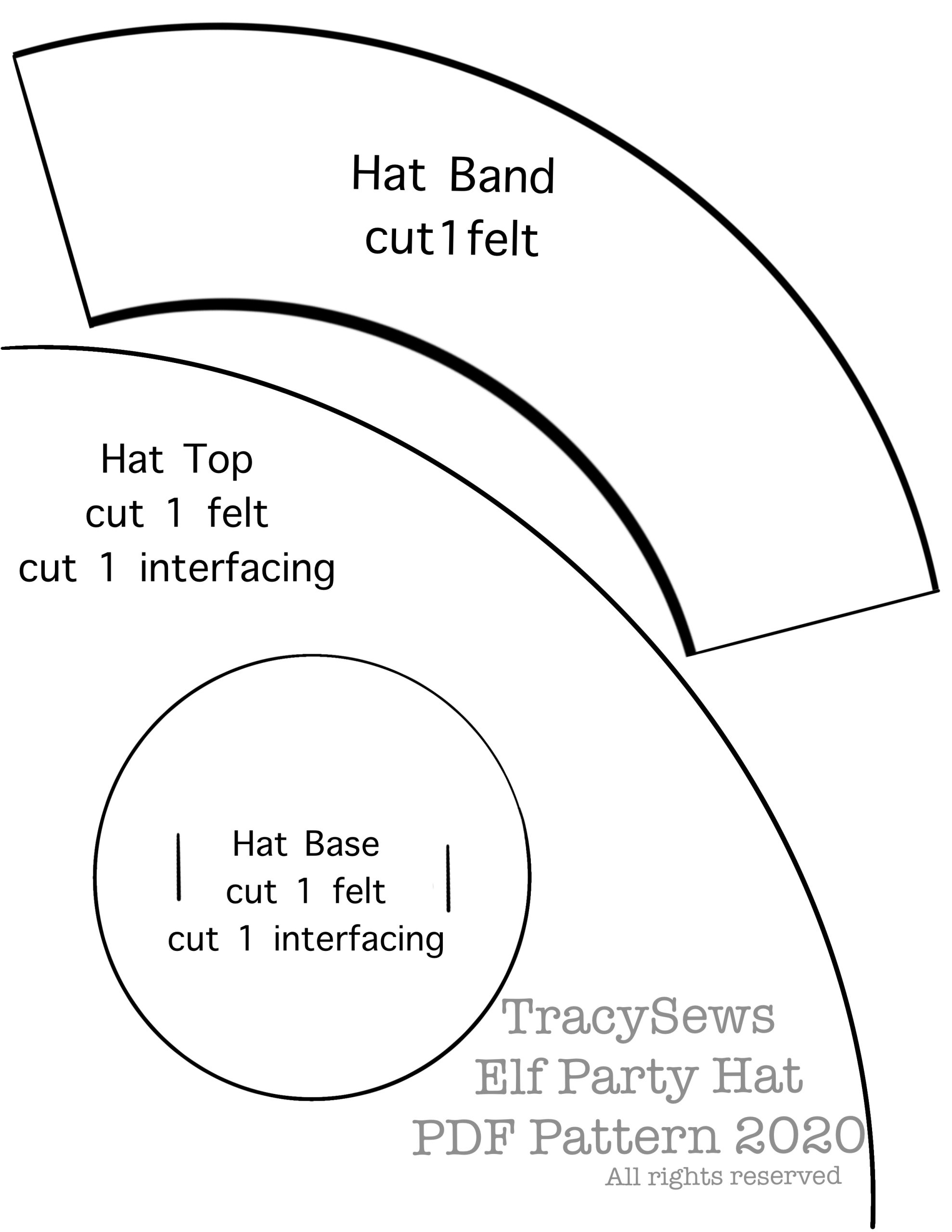 Free Elf Party Hat PDF Pattern And Instructions Tracy s Sewing Studio Free Elf Party Hat PDF Pattern And Instructions Tracy s Sewing Studio