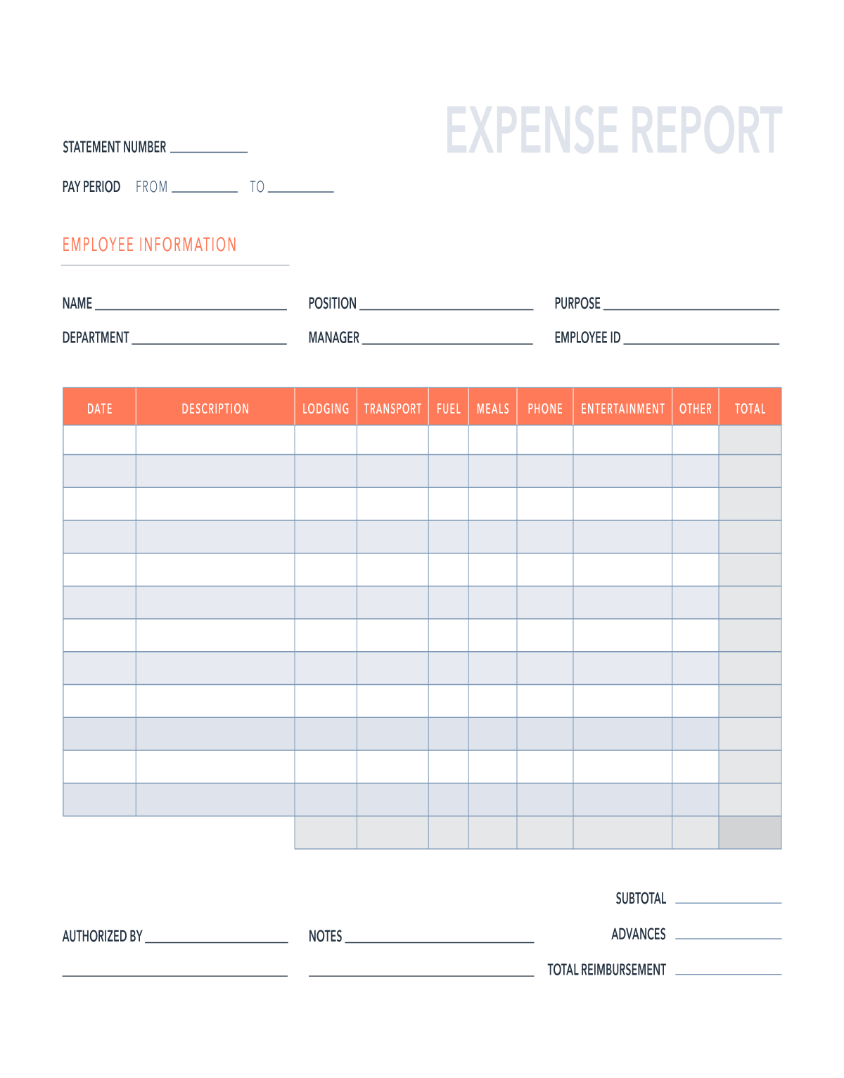 Free Expense Report Template For Word Excel PDF Google Sheets HubSpot Free Expense Report Template For Word Excel PDF Google Sheets HubSpot