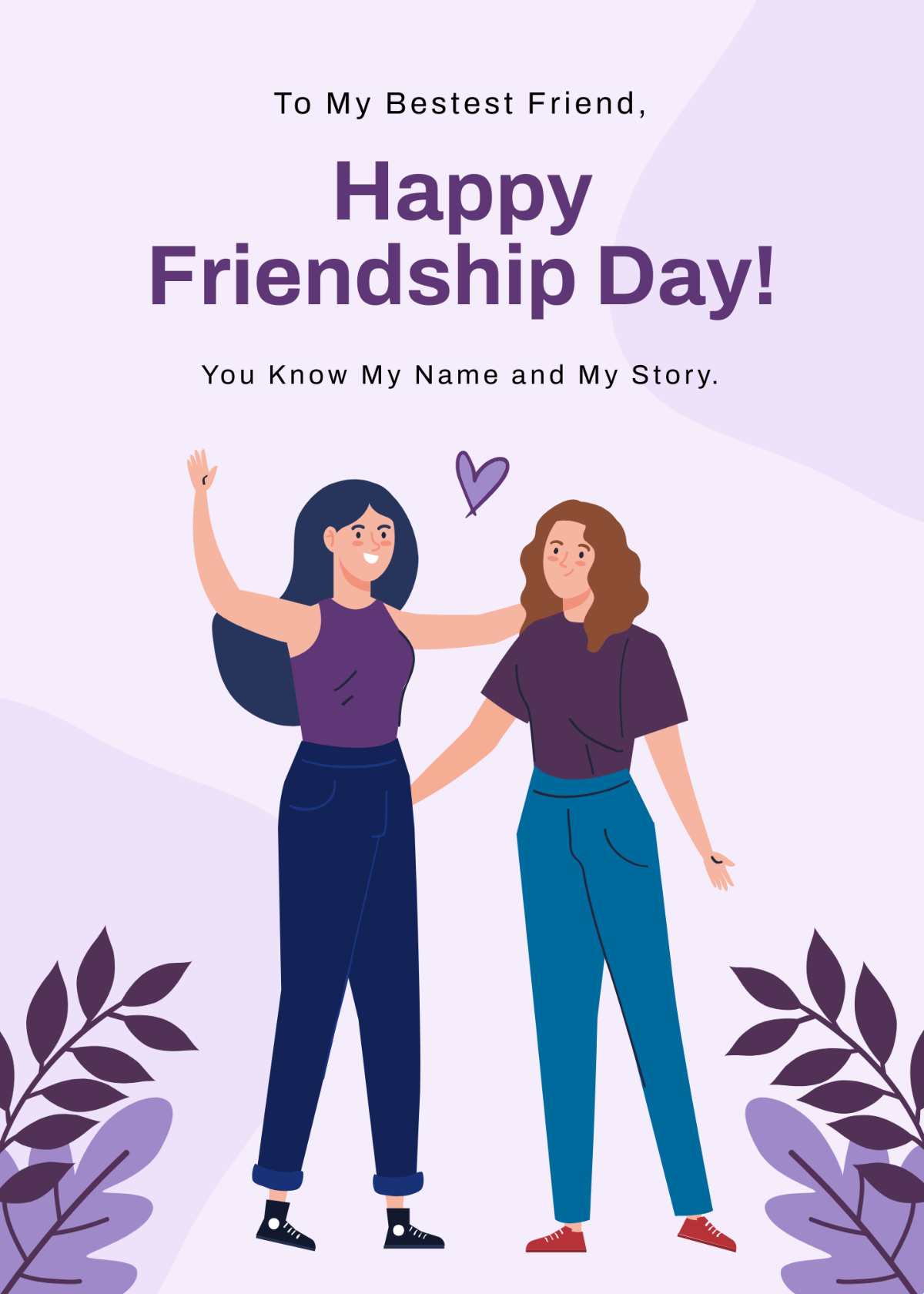 Free Friendship Card Templates Editable And Printable