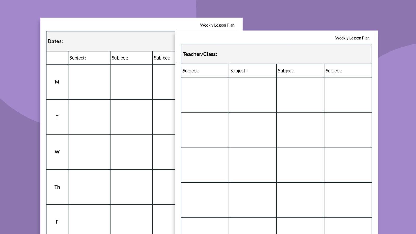 Free Printable Lesson Plan Templates Free Printable Lesson Plan Templates