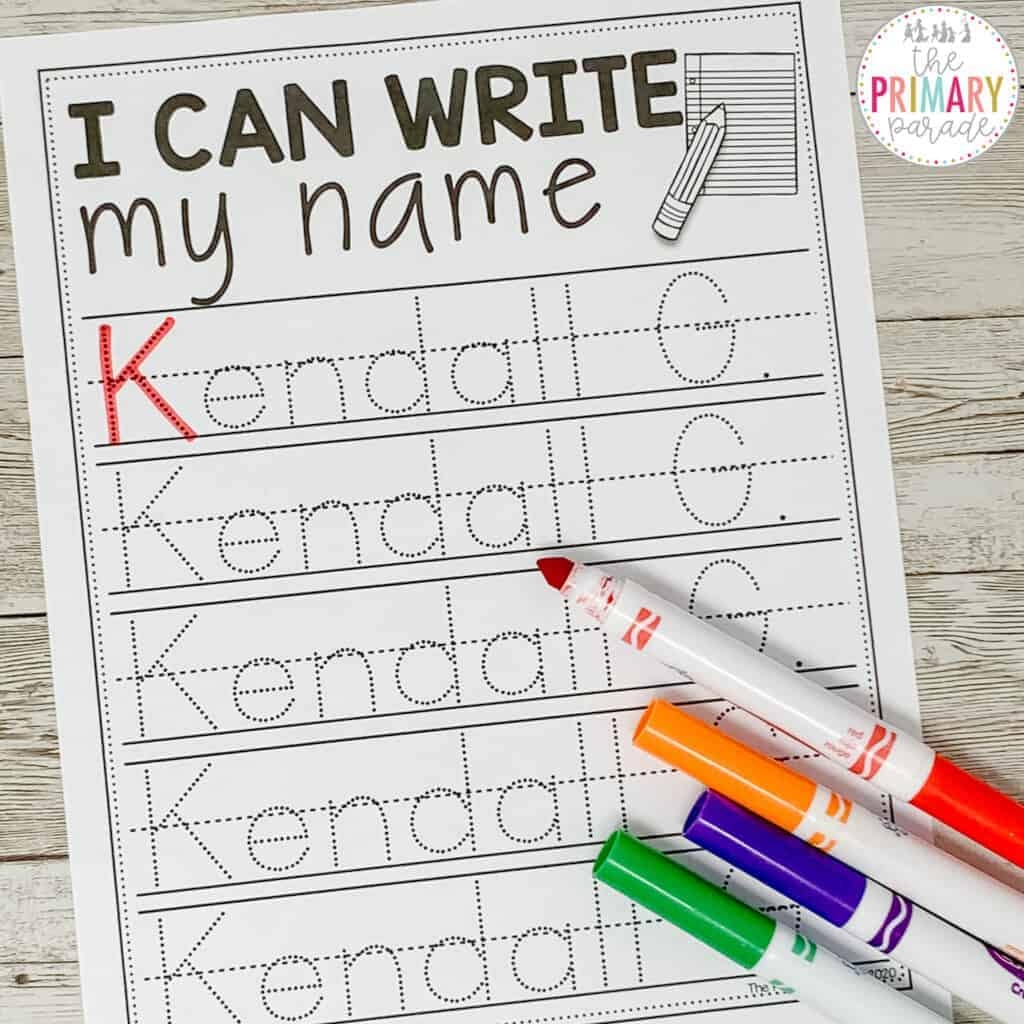 Free Printable Name Writing Templates
