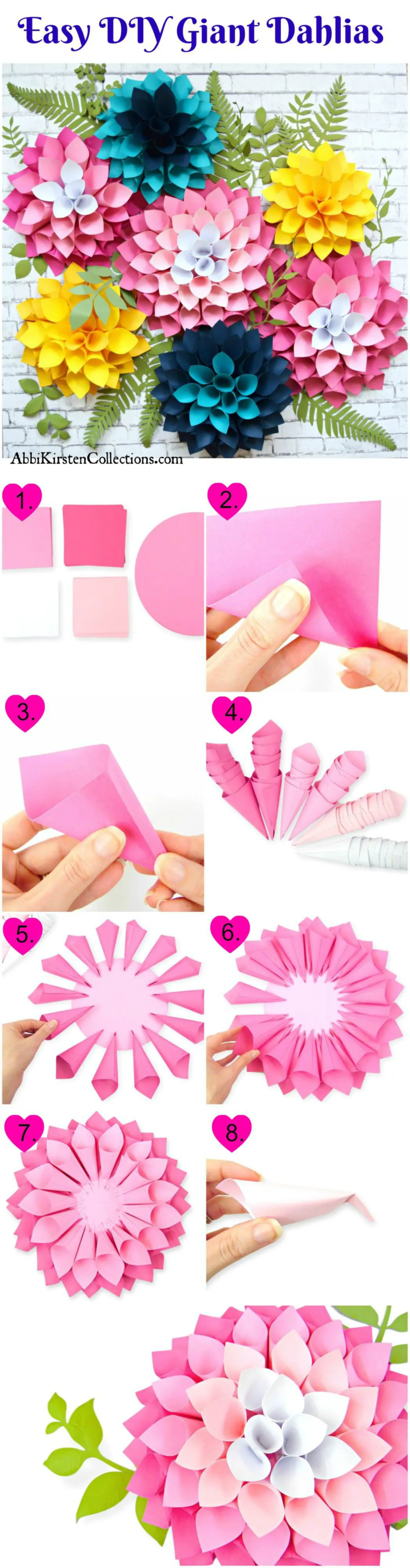 Free Paper Dahlia Template How To Make Dahlia Paper Flowers