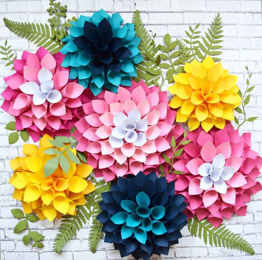 Free Printable Paper Dahlia Templates