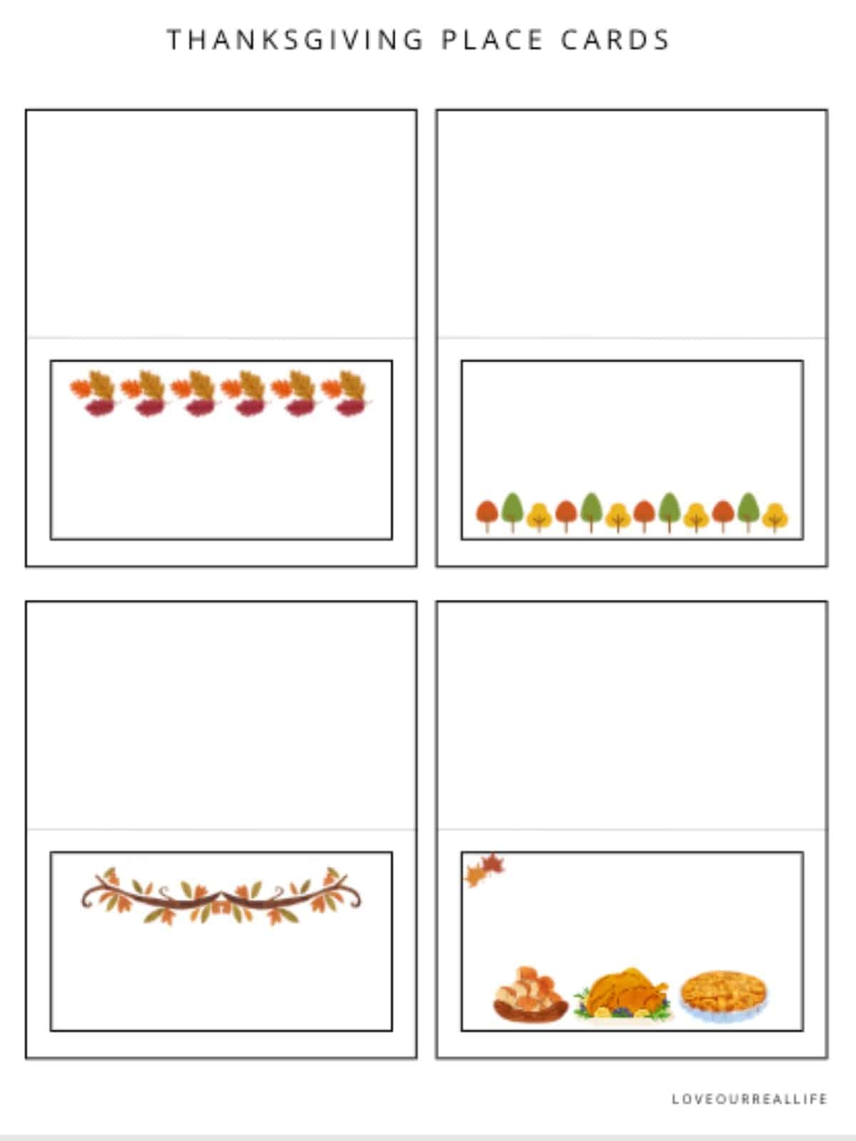 Free Printable Table Card Templates