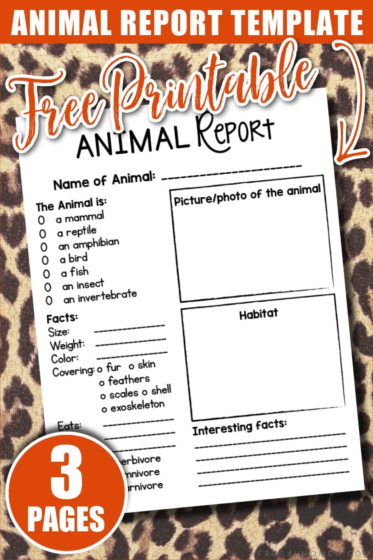 Free Printable Animal Research Templates