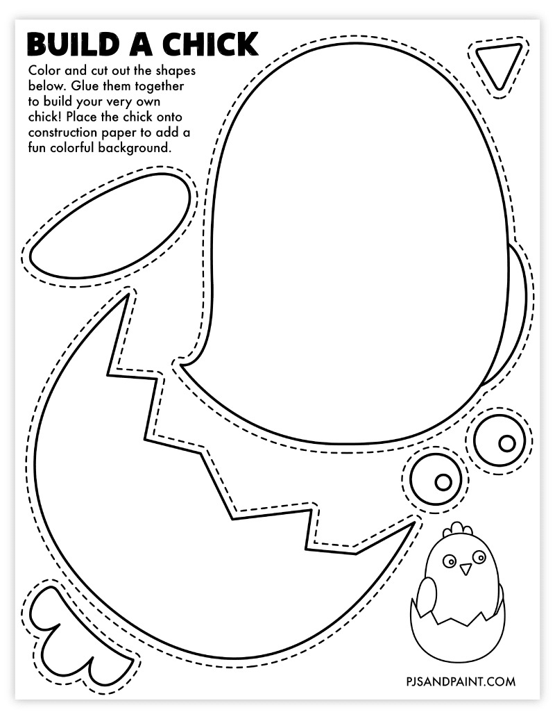 Free Printable Build A Chick Craft Pjs And Paint