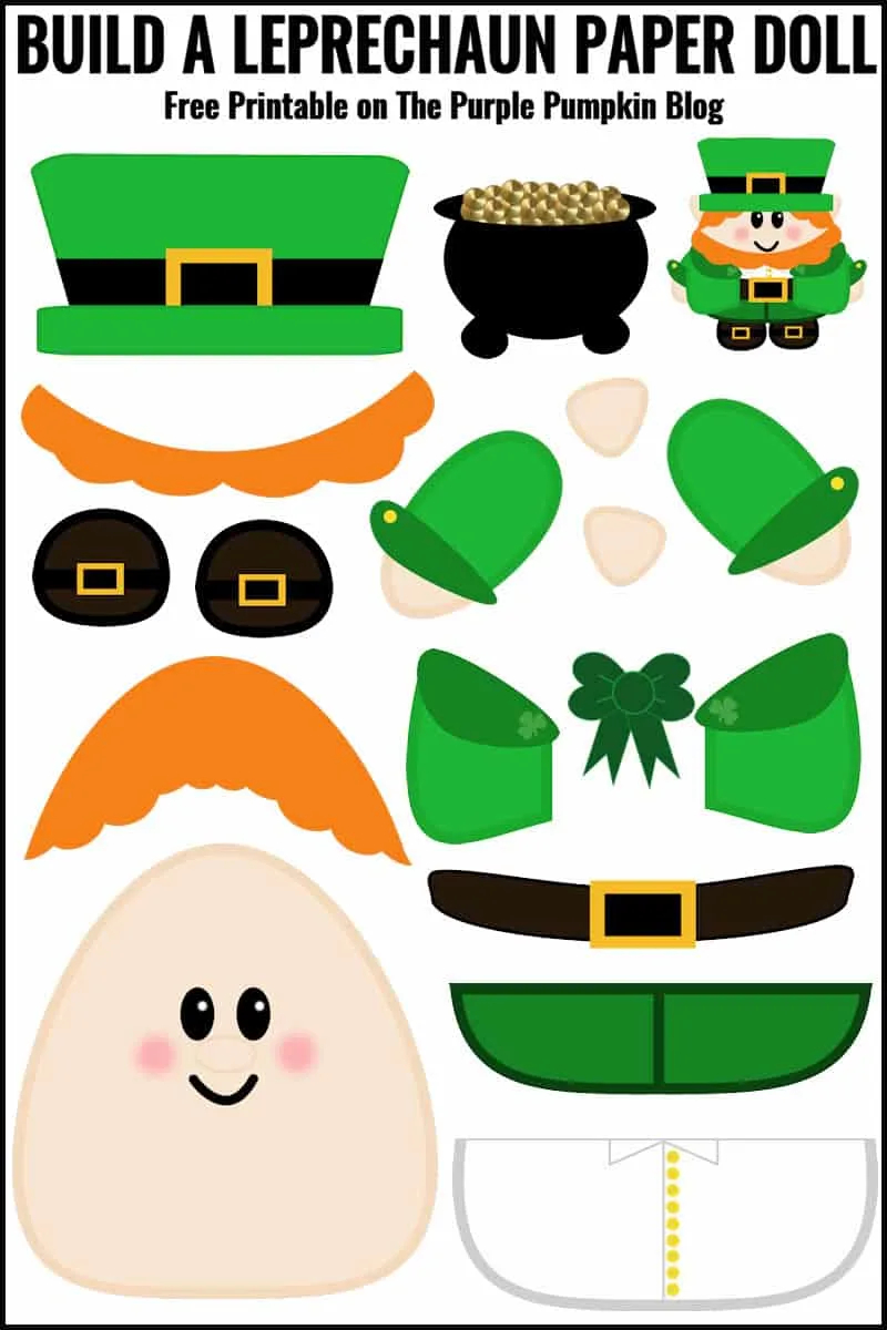 Free Printable Build A Leprechaun Paper Doll For St Patrick s Day Free Printable Build A Leprechaun Paper Doll For St Patrick s Day