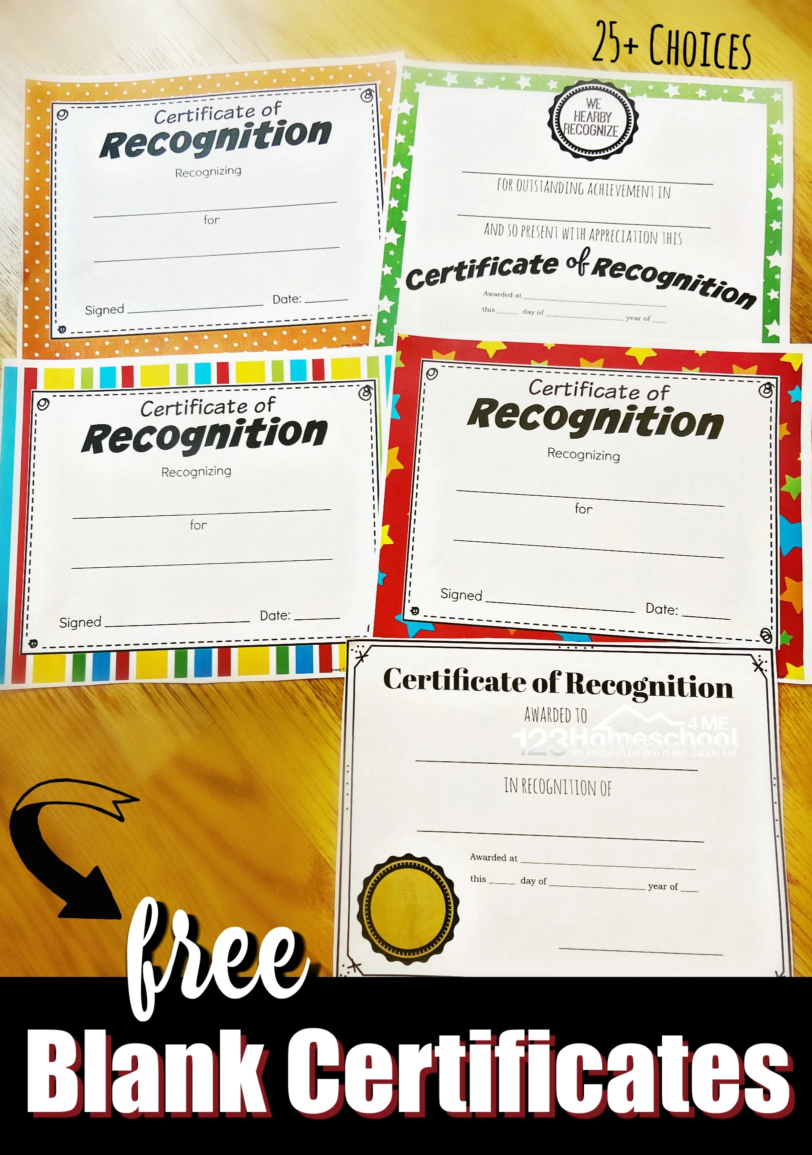 Free Printable Recognition Templates