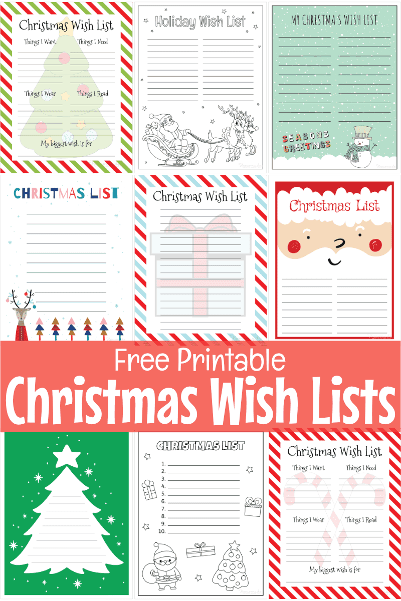 Free Printable Wish List Templates