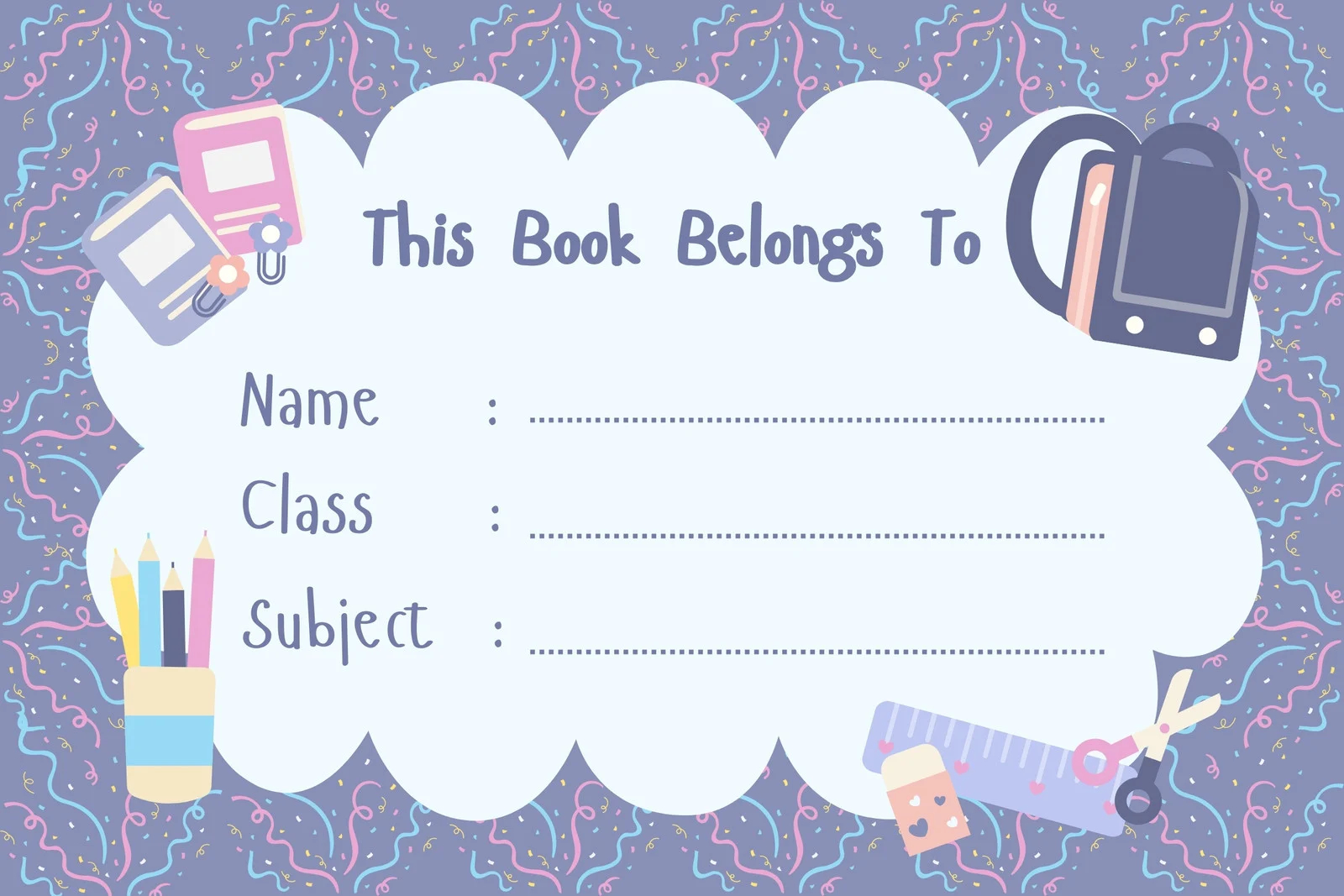 Free Printable School Label Templates