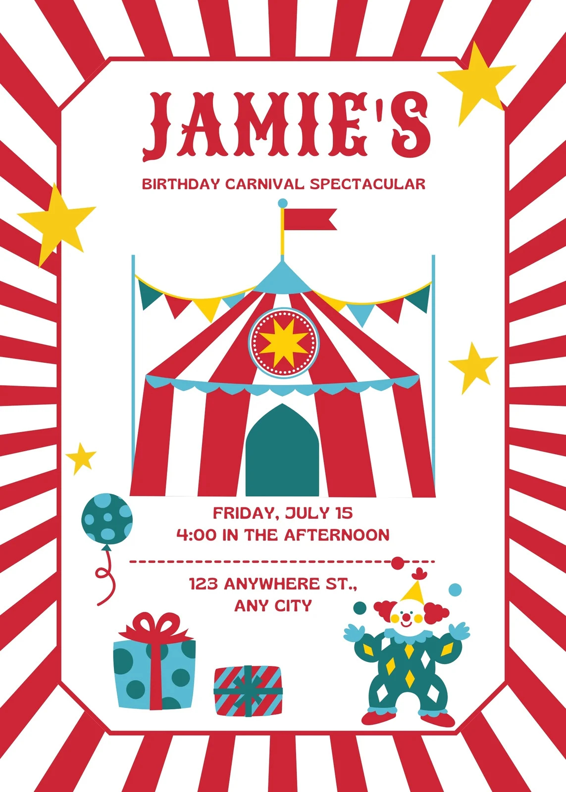 Free Printable Customizable Circus Invitation Templates Canva Free Printable Customizable Circus Invitation Templates Canva