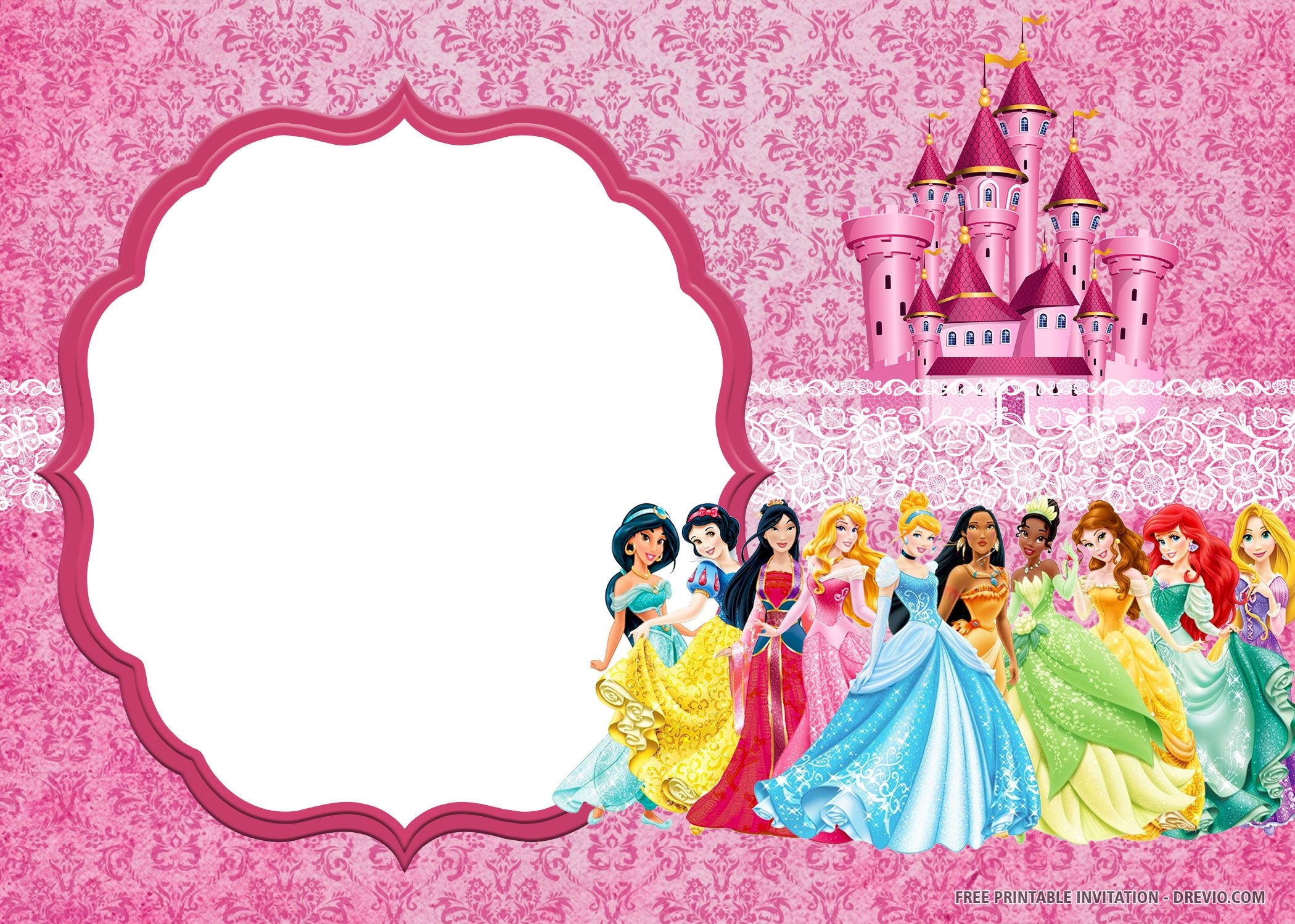 Free Printable Princess Birthday Templates Free Printable Princess Birthday Templates