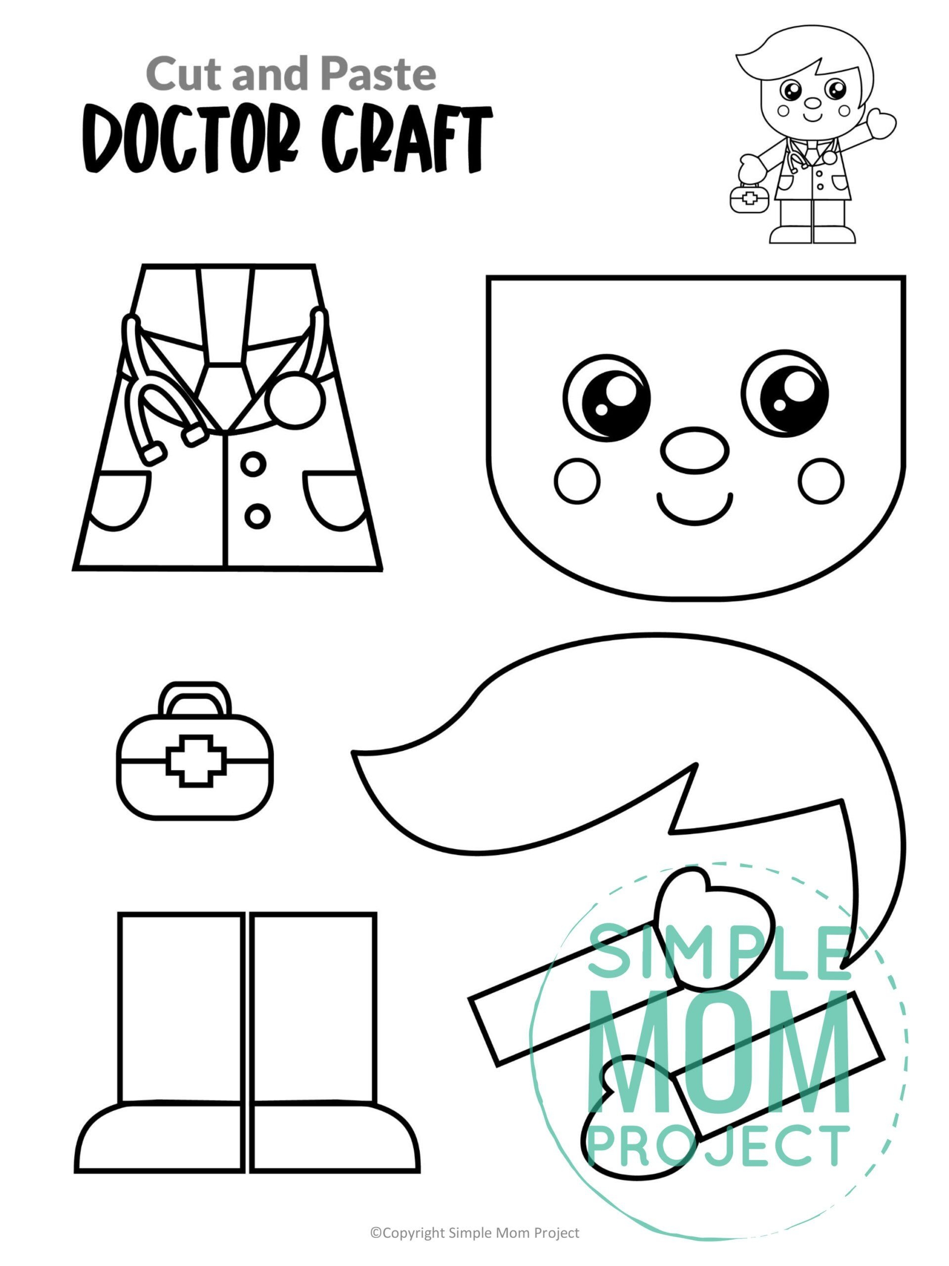 Free Printable Doctor Craft Template Free Printable Doctor Craft Template