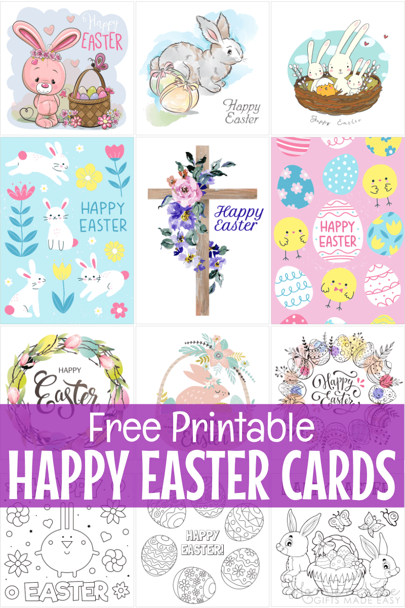 Free Printable Easter Cards Easter Card Templates To Color