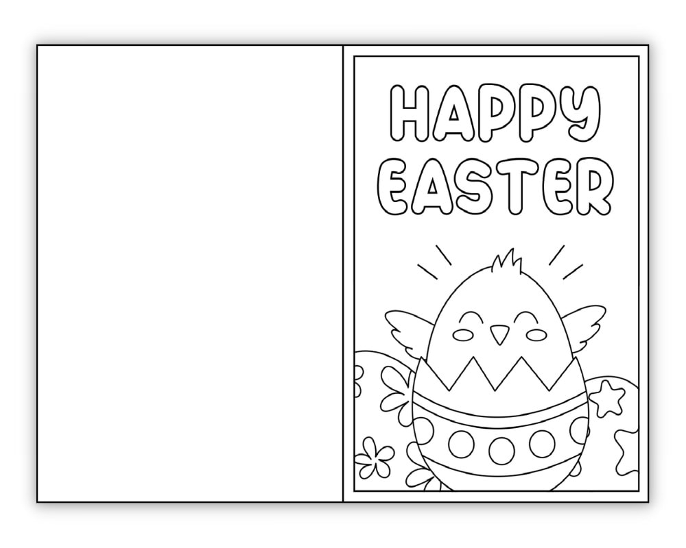 Free Printable Easter Cards To Color Perfect For Kids The Craft at Home Family