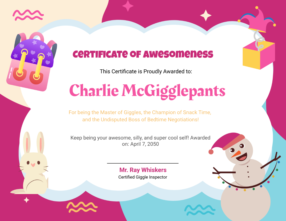 Free Printable Funny Certificate Templates