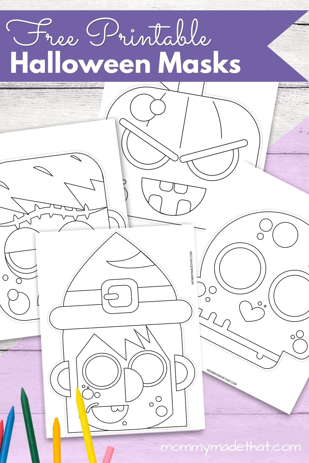 Free Printable Halloween Coloring Masks Free Printable Halloween Coloring Masks