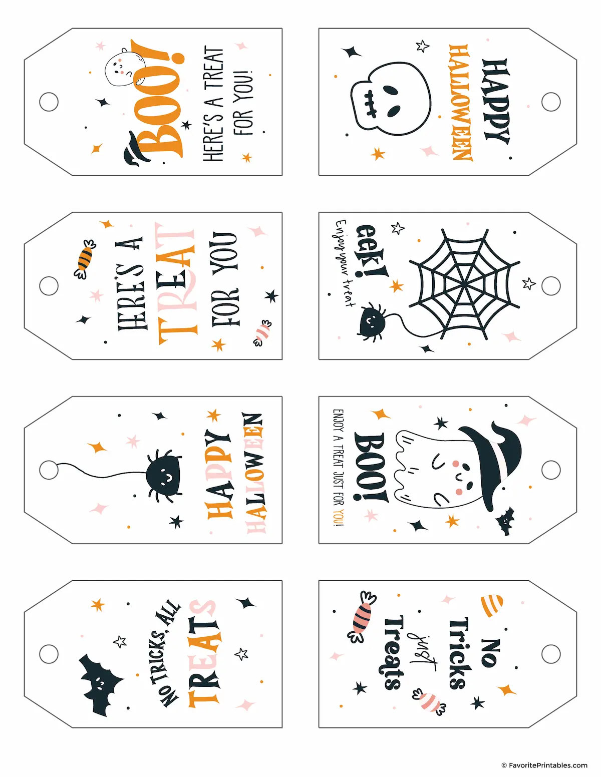 Free Printable Halloween Treat Bag Tags Favorite Printables