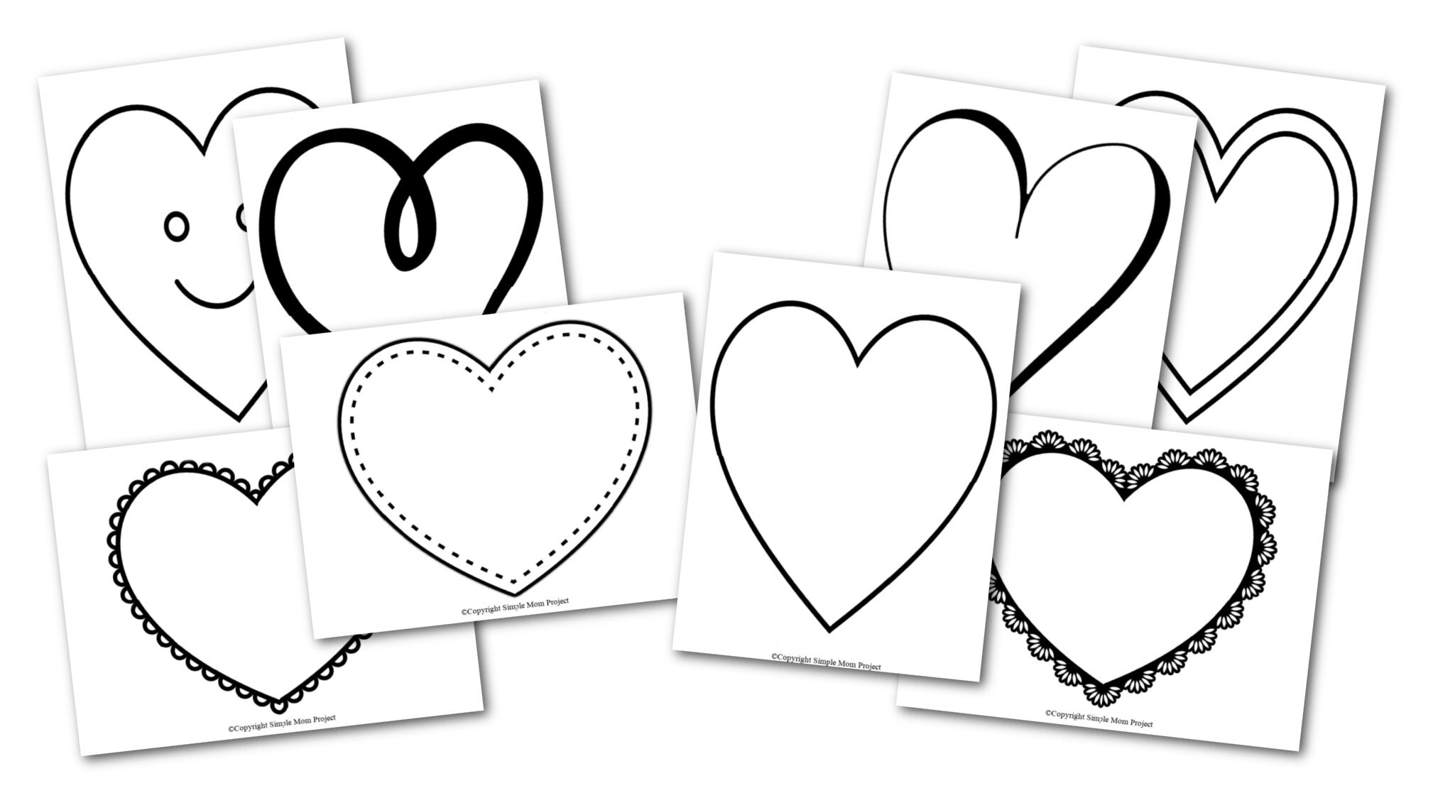 Free Printable Large Heart Shape Templates Simple Mom Project